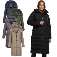 Navahoo Damen Winterjacke Steppjacke Winter Jacke lang warm Mantel Parker N036