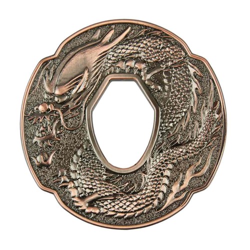 Tsuba mokko form metalloptik - form,