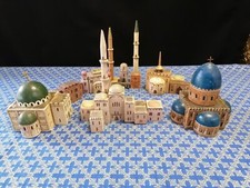 Krippenzubehör /Orientalische Gebäude massiv Holz 40er Jahre 19 Teile