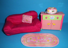 %***Mini Baby Born*Zapf Creation*Bett-Sofa*Schrank mit Schublade*Torte***%