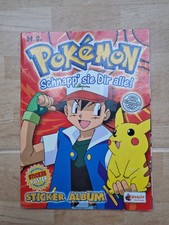 Pokémon Merlin/Topps Sticker Album Heft komplett 1999 mit Poster