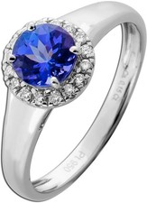 Tansanit ring platin 950 - platin,