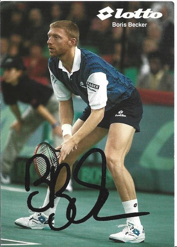 Boris becker autogrammkarte - becker,
