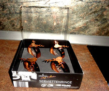 4 Hirsch   Crofton Chefs Collection Serviettenringe iOVP ⌀4.5cm Edelstahl Kupfe