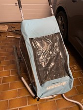 Croozer Fahrradanhänger 1 Kind gebraucht mit Zubehör blau (Fahne fehlt)