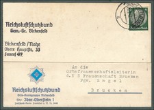 DR, 20.2.42, Birkenfeld (Nahe), Reichsluftschutzbund, Dienstpost