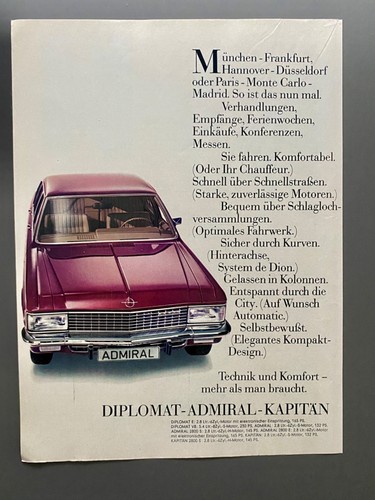 1969 opel diplomat admiral - diplomat,