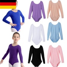 DE Mädchen Ballett Trikot Kinder Langarm Gymnastik Ballettkleidung Trikotanzug
