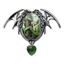 Anne Stokes  Anhänger Seelenverwandte Cabochon Schmuck Drache Elfe Fantasy