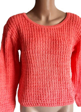 GERRY WEBER  Wunderschöner Pullover aus Bändchen  Größe  36  lachsfarben