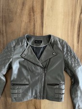Lederjacke Damen Gr.S , in Grau von Massimo Dutti