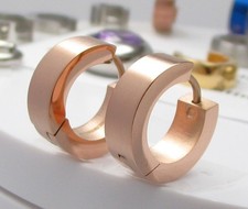 Edelstahl Creolen Rotgold IP