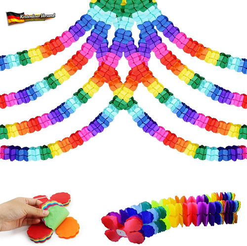 Bunte papiergirlanden für - bunte,