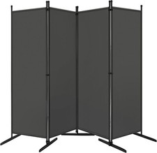 Paravent Raumteiler klappbar freistehend Sichtschutz Raumtrenner Dunkelgrau