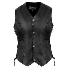  Lederweste taillierter