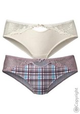 Petite Fleur Slip Unterhose 2 er Pack Damen Gr. 48/50 Zweierpack (551) NEU