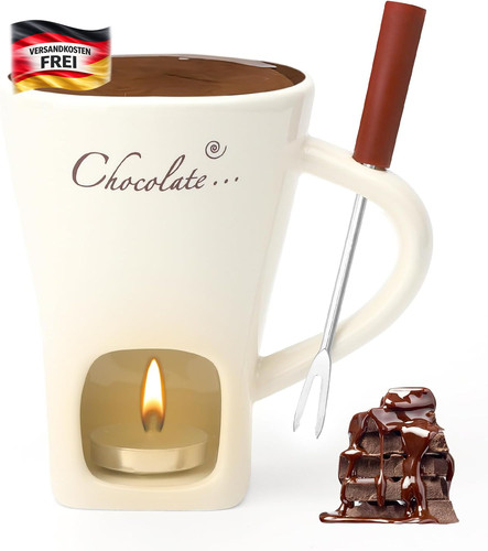 Schokoladenfondue set keramik - set,