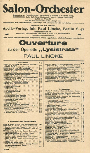 Ouverture der operette - zu,