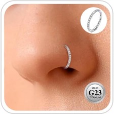 Titan nasenpiercing ring 16g - titan,