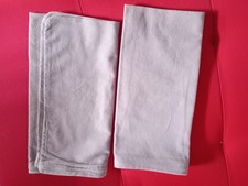 2er Set Kissenbezüge 40x80 cm | 100% Baumwolle | grau | Flanell Reißverschluss