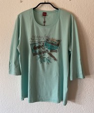 OLSEN Langarm T-shirt Türkis