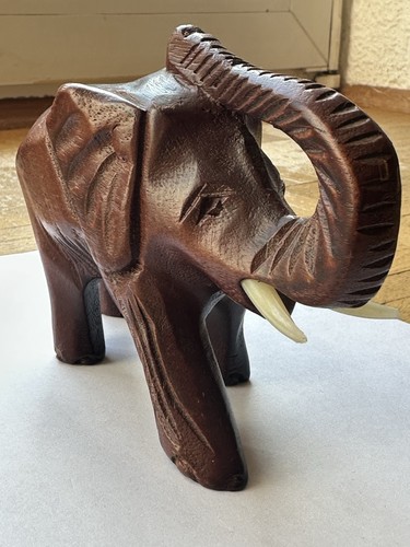 Elefant figur holz optik - elefant,