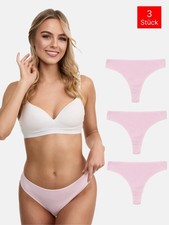 Tazzio Damen String 3er-Pack Tanga Slip Unterwäsche Unterhosen Schlüpfer