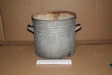 großer alter Zinktopf Einwecktopf DDR Kochtopf Pflanztopf ⌀ 33,5cm