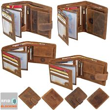 Herren Leder Geldbörse Echtleder Portemonnaie RFID-Schutz Geldbeutel Portmonee