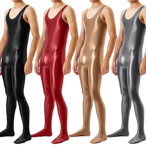 Herren glänzend tank catsuit - glänzend,