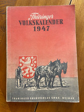 SELTEN!! Thüringer Volkskalender 1947 Thüringen