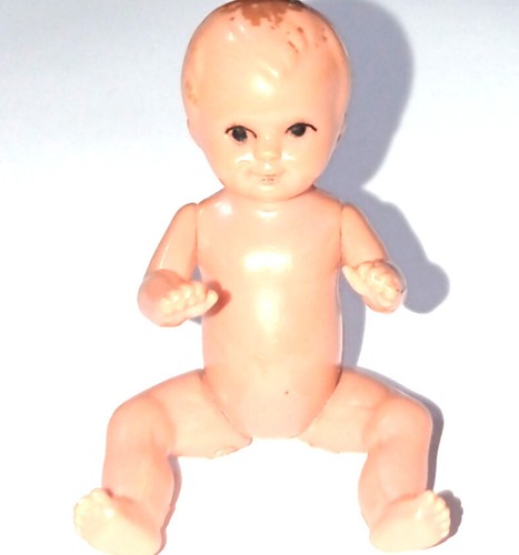 Vintage miniatur babypuppe - miniatur,