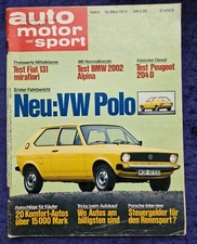 AMS 6/1975 Test VW Polo 1, BMW 2002 Alpina, Fiat 131 Mirafiori, Peugeot 204