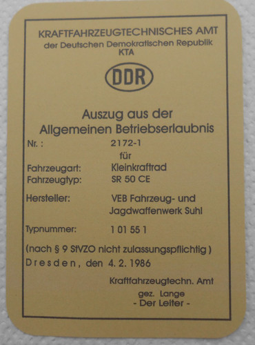 Abe ddr kleinroller sr50ce - kleinroller,