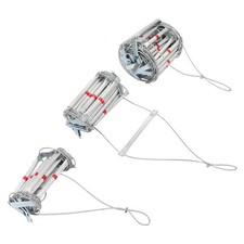 Feuerleiter Strickleiter Feuerfeste Rettungsleiter 2 Karabiner Notleiter 5-15m