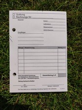 Rechnungs und quittungsblock - rechnungs-,