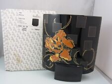 Rosenthal Vase Asiatica Studio Line 24 cm Keramikvase Schwarz Orange Gold Blume