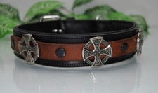 Lederhalsband keltenkreuz - lederhalsband,