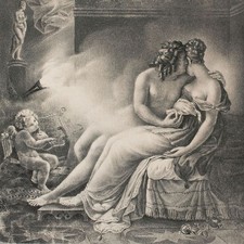 Hero und Leander Lithografie