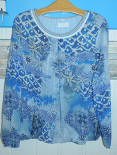 Chiffon Bluse  von JUST WHITE  Gr.  46   Schlupfbluse , Ballonbluse