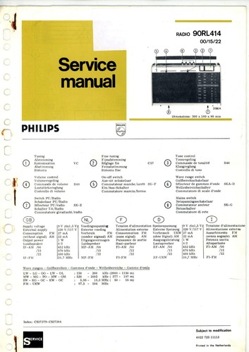 Philips service manual für - manual,