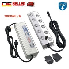 10 Köpfe Ultraschall Vernebler Nebelmacher Luftbefeuchter Garden 7000mL/h IP67