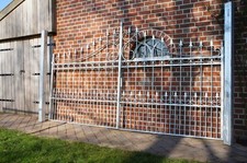 Hoftor, Einfahrtstor, Doppelflügeltor, Metalltor, Tor, Eisentor, Verzinkt, 400m