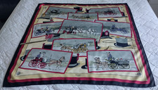 HERMÈS Vintage Seidentuch - Postkutsche - bunt - 90 x 90 cm