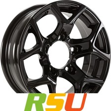 4x GMP SJ15 black glossy 5.5x15" ET5 LK5 139.7 ML 108 Alufelgen 15 Zoll