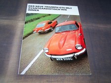 TOPRARITÄT Herrlicher Prospekt Triumph GT 6 Mk 2 von 1969 !!!