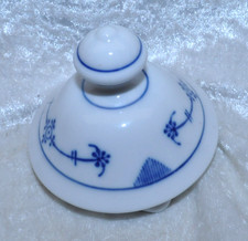 kleiner Deckel- Blau / Weiß -  - Motiv - Rauenstein