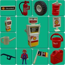 Playmobil 3437 Tankstelle Shell Ersatzteile & Zubehör AUSWÄHLEN #PM144