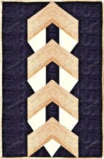 Handmade Indisch Schwarz Jute Teppiche 1.2x1.8m Bohemian Teppich Hand Gewebt