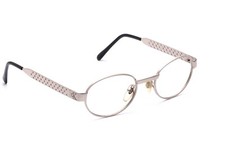 Stabile ovale Brille Fassung Metall Design matt Silber by cK Calvin Klein K11